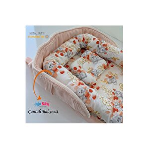 Taşınabilir Anne Yanı Çantalı Babynest Sevimli Hayvan Anne Yanı Baby Nest