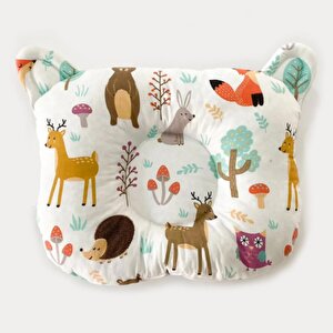 Orman Kulaklı Kafa Yastığı Yeni Doğan Kafa Şekillendirici Destek Yastığı 0–12 Ay