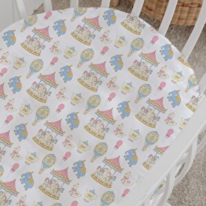 %100 Pamuklu Poplin Anne Yanı Beşik Nevresim Seti - Cute Carousel %100 Pamuklu Poplin Anne Yanı Beşik Nevresim Seti - Cute Carousel