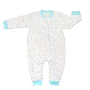 Unisex Yıldız Desen Uyku Tulumu Fermuarlı 1TOG Bisiklet Yaka Ribanalı Paça Uzun Kol