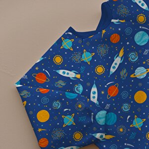 Uzun Kollu Mama ve Faaliyet Önlüğü, Aktivite ve Boyama Önlüğü, Uzay Desen