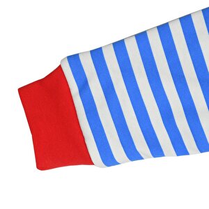 Erkek Çizgi Desen Uyku Tulumu Fermuarlı 1TOG Bisiklet Yaka Ribanalı Paça Uzun Kol Erkek Çizgi Desen Uyku Tulumu Fermuarlı 1TOG Bisiklet Yaka Ribanalı Paça Uzun Kol