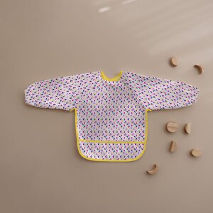 Uzun Kollu Mama ve Faaliyet Önlüğü, Aktivite ve Boyama Önlüğü, Renkli Noktalar Desen Uzun Kollu Mama ve Faaliyet Önlüğü, Aktivite ve Boyama Önlüğü, Renkli Noktalar Desen