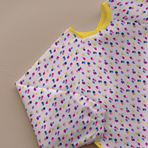 Uzun Kollu Mama ve Faaliyet Önlüğü, Aktivite ve Boyama Önlüğü, Renkli Noktalar Desen Uzun Kollu Mama ve Faaliyet Önlüğü, Aktivite ve Boyama Önlüğü, Renkli Noktalar Desen