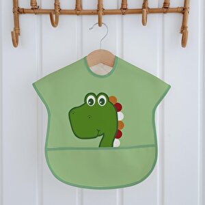 Sıvı Geçirmez Yarım Kollu Mama Önlüğü Dinazor Desen