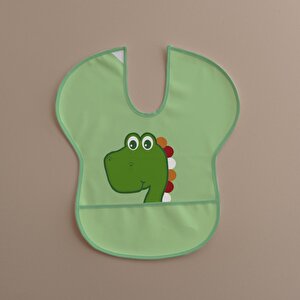 Sıvı Geçirmez Yarım Kollu Mama Önlüğü Dinazor Desen