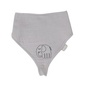 Babyjem Emzik Askılı Müslin Önlük Gri