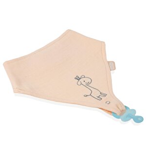 Emzik Askılı Müslin Önlük - Somon Emzik Askılı Müslin Önlük - Somon