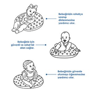 Emzirme ve Destek Minderi - Yeşil Çiçek