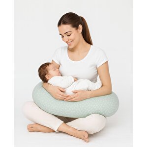 Emzirme ve Destek Minderi - Yeşil Çiçek