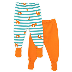 HelloBaby 2li Çoraplı Panto, Yeşil, 3 Ay