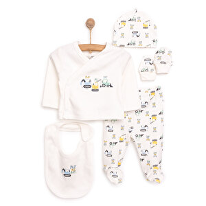 HelloBaby Erkek 5li Ask, Ekru, Yenidoğan