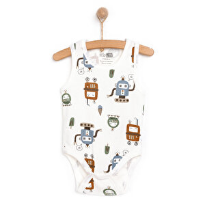 HelloBaby Erkek Atlet Body, Bej, 3 Yaş