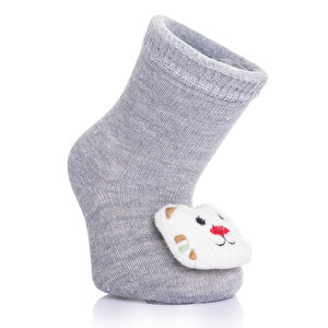 Erkek Ayılı  Oyuncaklı Çorap Erkek Bebek