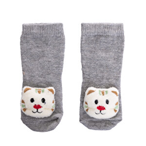 Erkek Ayılı  Oyuncaklı Çorap Erkek Bebek