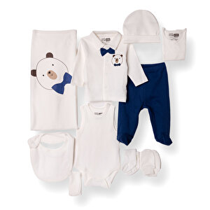 Erkek Bebek 10lu Hastane Çıkışı İnterlok V Yaka Uzun Kol Patikli Paça Erkek Bebek 10lu Hastane Çıkışı İnterlok V Yaka Uzun Kol Patikli Paça