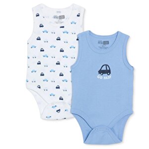 HelloBaby 2li Atlet Body, Mavi, 1 - 3 Ay HelloBaby 2li Atlet Body, Mavi, 1 - 3 Ay