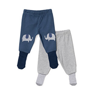 HelloBaby 2li Çoraplı Pa, Lacivert, 3 Ay