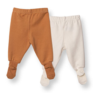 Erkek Bebek 2li Çoraplı Pantolon İnterlok