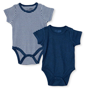 HelloBaby, 2li Kısa Kol, Gri, 3 - 6 Ay