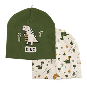 HelloBaby 2li Örme Bere, Yeşil, 0-2 Yaş