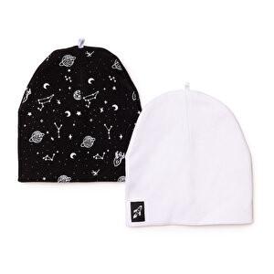 HelloBaby 2li Örme Bere, Siyah, 0-2 Yaş