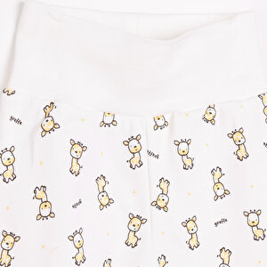 Yenidoğan Geniş Bel Zürafa Desenli 2li Patikli Alt Erkek Bebek Yenidoğan Geniş Bel Zürafa Desenli 2li Patikli Alt Erkek Bebek