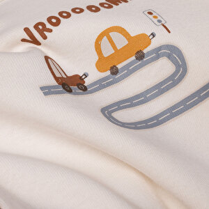 Erkek Bebek 2li Uzun Kol Body Ribana Çıtçıtlı Yaka Uzun Kol