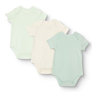 Erkek Bebek 3lü Atlet Body Bisiklet Yaka Kısa Kol Erkek Bebek 3lü Atlet Body Bisiklet Yaka Kısa Kol