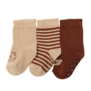 Erkek Bebek 3lü Kaydırmaz Çorap Erkek Bebek 3lü Kaydırmaz Çorap