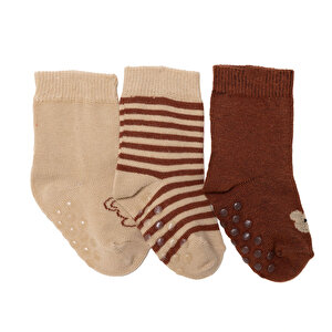 Erkek Bebek 3lü Kaydırmaz Çorap Erkek Bebek 3lü Kaydırmaz Çorap