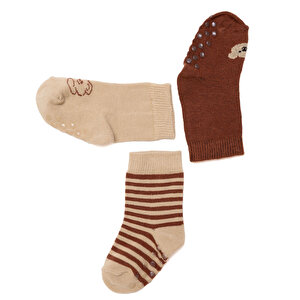 Erkek Bebek 3lü Kaydırmaz Çorap Erkek Bebek 3lü Kaydırmaz Çorap