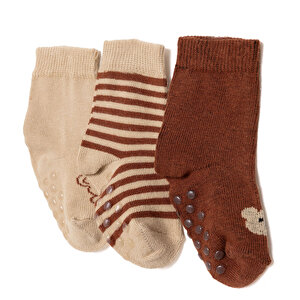 Erkek Bebek 3lü Kaydırmaz Çorap Erkek Bebek 3lü Kaydırmaz Çorap