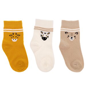 HelloBaby 3lü Soket Çora, Hardal, 0-6 Ay HelloBaby 3lü Soket Çora, Hardal, 0-6 Ay