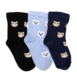 Erkek Bebek 3lü Soket Çorap Erkek Bebek 3lü Soket Çorap