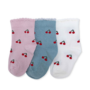 HelloBaby 3lü Soke, Ekru Baskılı, 0-6 Ay