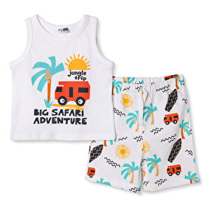 HelloBaby Atlet-Şort, Ekru, 3 - 6 Ay