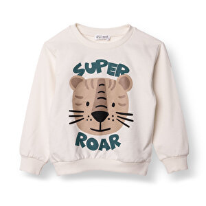 Erkek Bebek Basic Sweatshirt Şardonlu Bisiklet Yaka Uzun Kol Erkek Bebek Basic Sweatshirt Şardonlu Bisiklet Yaka Uzun Kol