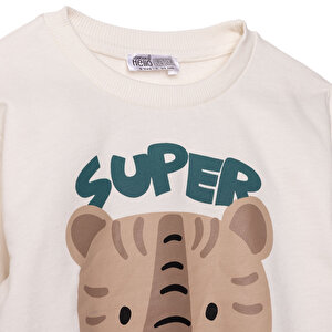 Erkek Bebek Basic Sweatshirt Şardonlu Bisiklet Yaka Uzun Kol Erkek Bebek Basic Sweatshirt Şardonlu Bisiklet Yaka Uzun Kol