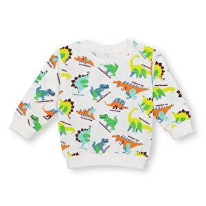 HelloBaby Basic Sweatshirt, Ekru, 6 Ay