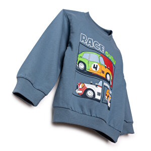 Erkek Bebek Basic Sweatshirt Şardonlu Bisiklet Yaka Uzun Kol Erkek Bebek Basic Sweatshirt Şardonlu Bisiklet Yaka Uzun Kol