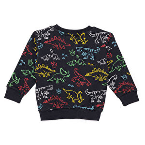 Erkek Bebek Basic Sweatshirt Şardonlu Bisiklet Yaka Uzun Kol Erkek Bebek Basic Sweatshirt Şardonlu Bisiklet Yaka Uzun Kol