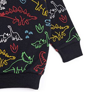 Erkek Bebek Basic Sweatshirt Şardonlu Bisiklet Yaka Uzun Kol Erkek Bebek Basic Sweatshirt Şardonlu Bisiklet Yaka Uzun Kol