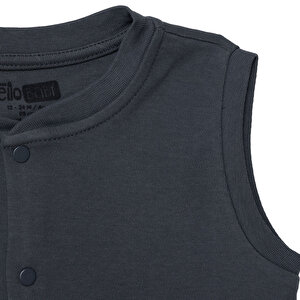 Erkek Bebek Basic Yelek İnterlok Bisiklet Yaka Atlet Kol