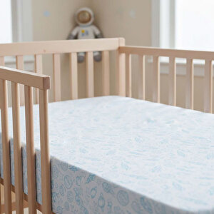 Erkek Bebek Çarşaf Poplin Lastikli 70x140 cm