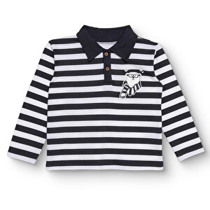 Erkek Bebek Cool Boy Uzun Kol Tshirt Pike Gömlek Yaka