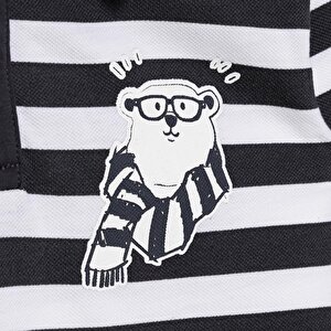 Erkek Bebek Cool Boy Uzun Kol Tshirt Pike Gömlek Yaka