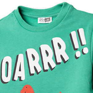 Erkek Bebek Cool Dino Eşofman Takımı Şardonlu Bisiklet Yaka Uzun Kol Ribanalı Paça Erkek Bebek Cool Dino Eşofman Takımı Şardonlu Bisiklet Yaka Uzun Kol Ribanalı Paça