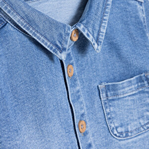 Erkek Bebek Cool Dino Gömlek Modelli Yaka Uzun Kol Erkek Bebek Cool Dino Gömlek Modelli Yaka Uzun Kol