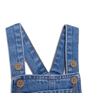 Erkek Bebek Cool Dino Salopet Denim Modelli Yaka Kısa Kol Reçme Paça Erkek Bebek Cool Dino Salopet Denim Modelli Yaka Kısa Kol Reçme Paça